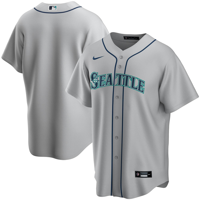 2020 MLB Men Seattle Mariners Nike Gray Road 2020 Replica Team Jersey 1